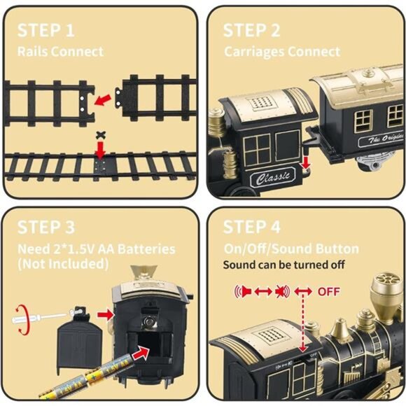 Christmas Train Set for Kids Ages 4-8 – Christmas Tree Train Set - Picture 5 of 7